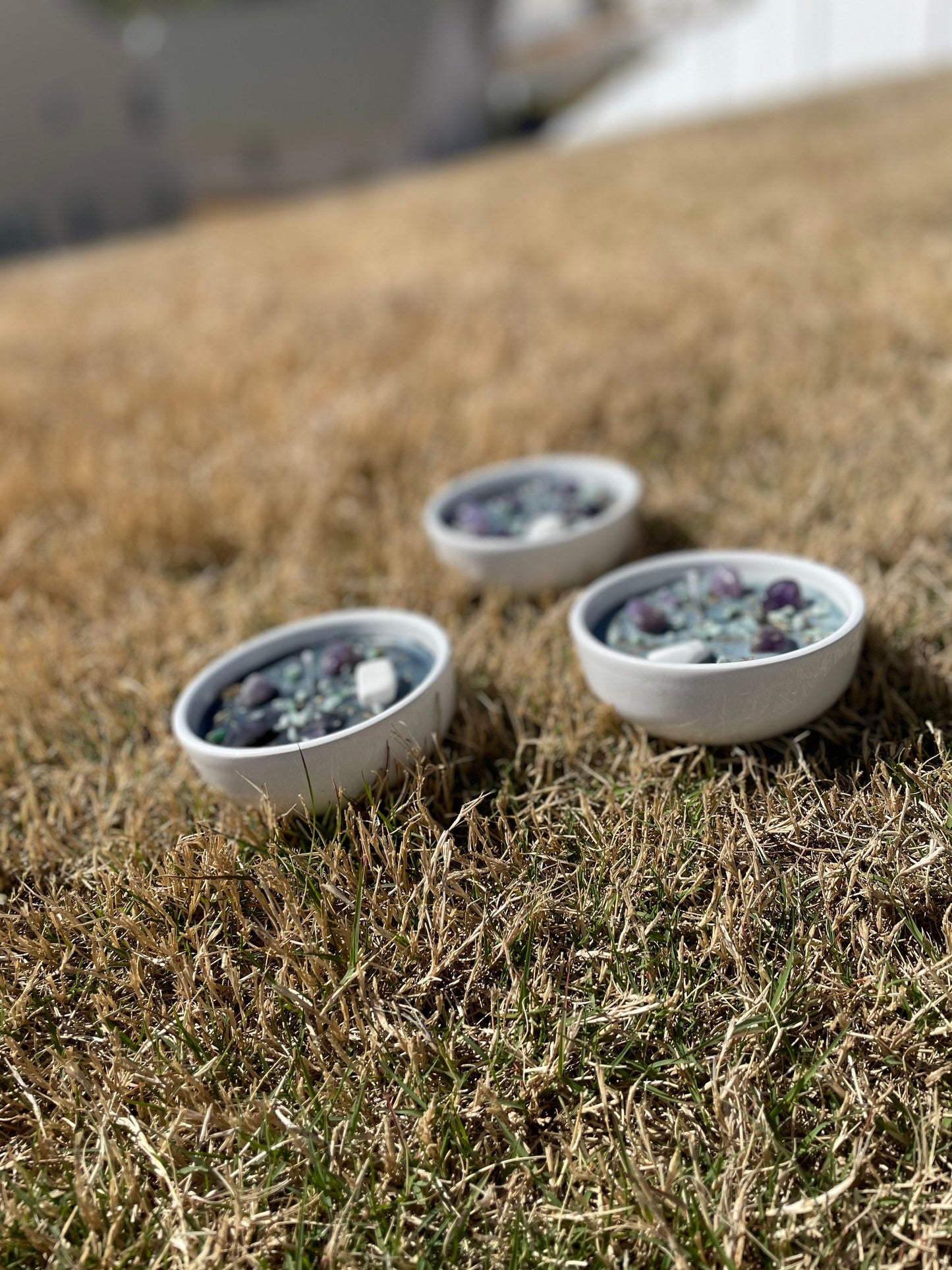 Subtle Foresty-Scented White-Bowl Candles